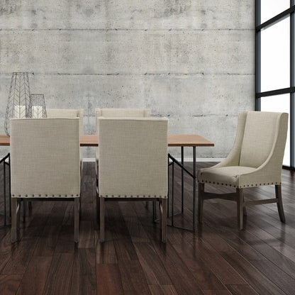 Mercana - Kensington I Beige Fabric and Solid Wood Dining Chair - 50388_CLOSEOUT view 6