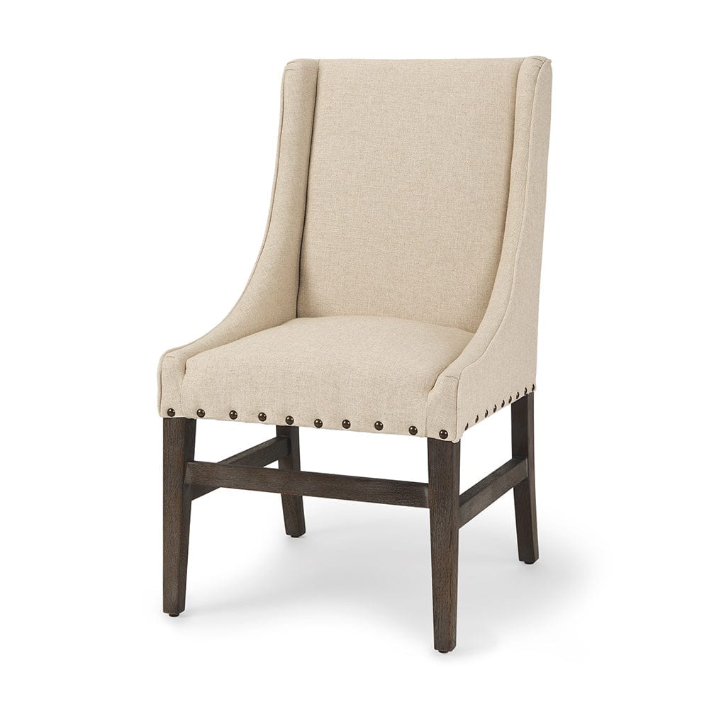 Mercana - Kensington I Cream Fabric and Solid Wood Dining Chair - 70242_CLOSEOUT view 1