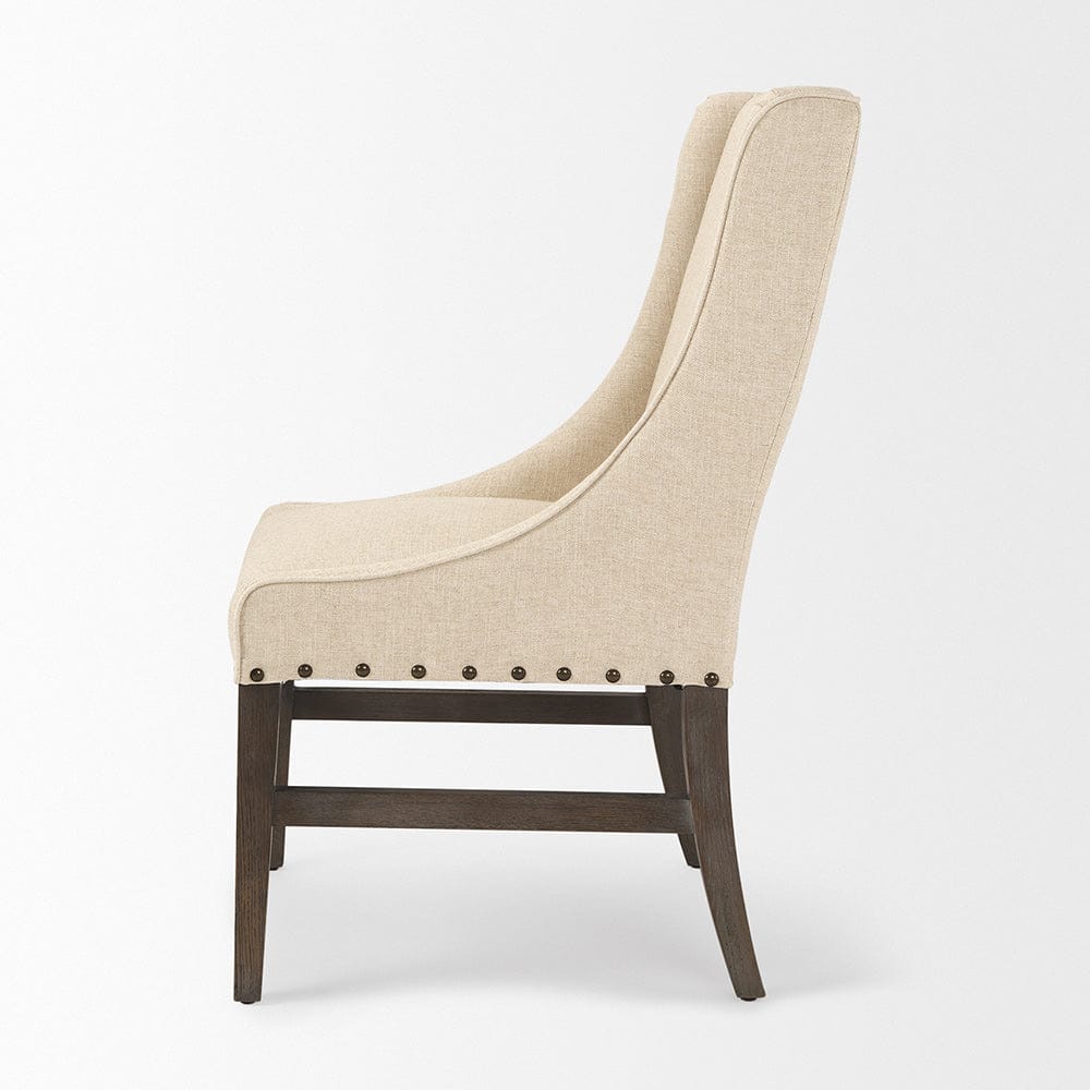 Mercana - Kensington I Cream Fabric and Solid Wood Dining Chair - 70242_CLOSEOUT view 3