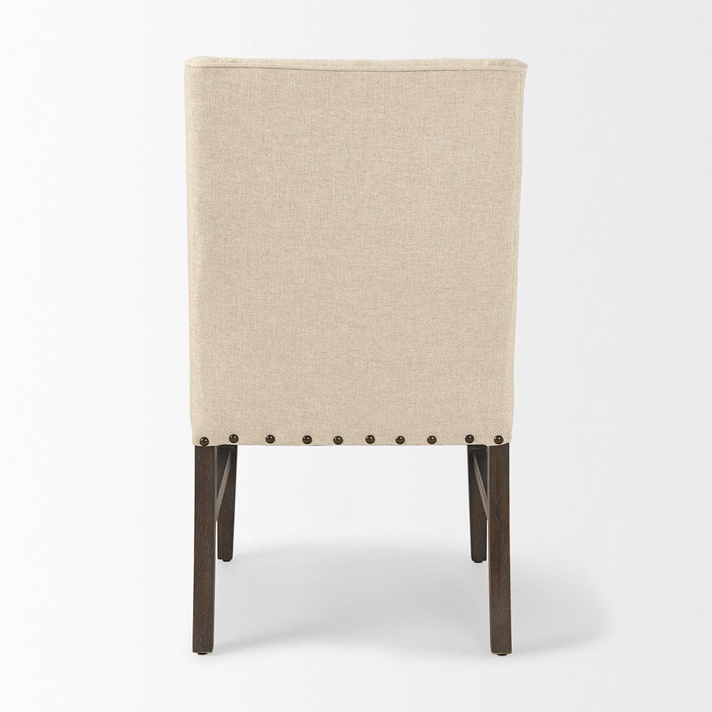 Mercana - Kensington I Cream Fabric and Solid Wood Dining Chair - 70242_CLOSEOUT view 4