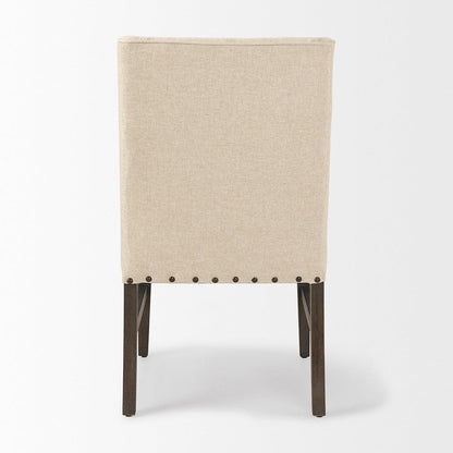 Mercana - Kensington I Cream Fabric and Solid Wood Dining Chair - 70242_CLOSEOUT view 4