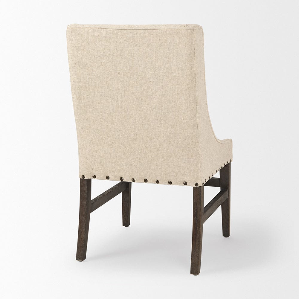 Mercana - Kensington I Cream Fabric and Solid Wood Dining Chair - 70242_CLOSEOUT view 5