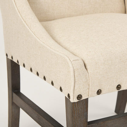 Mercana - Kensington I Cream Fabric and Solid Wood Dining Chair - 70242_CLOSEOUT view 9