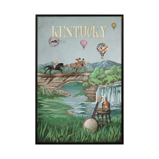 Mercana - Kentucky Go USA SM by Mercana Studio a Hand Embellished Decograph Framed Art Print - 14998 view 1