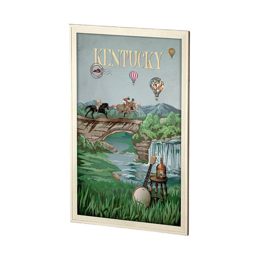 Mercana - Kentucky Go USA XL by Mercana Studio a Hand Embellished Decograph Framed Art Print under Glass - 15000 view 2