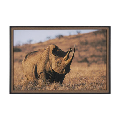Mercana - Kenyan Rhino by Max Blakesberg Studios a Hand Embellished Framed Art Print Matted under Glass - 15706 view 1