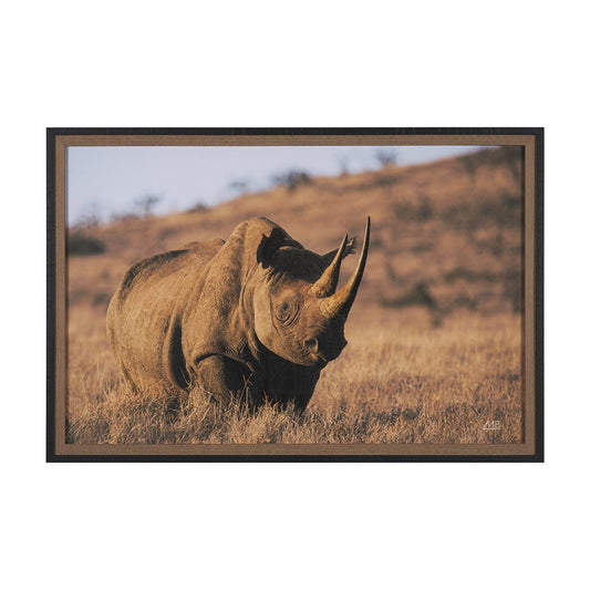 Mercana - Kenyan Rhino by Max Blakesberg Studios a Hand Embellished Framed Art Print Matted under Glass - 15706 view 1