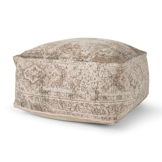 Mercana - Khloe Large Taupe Pouf - 70380_CLOSEOUT view 1