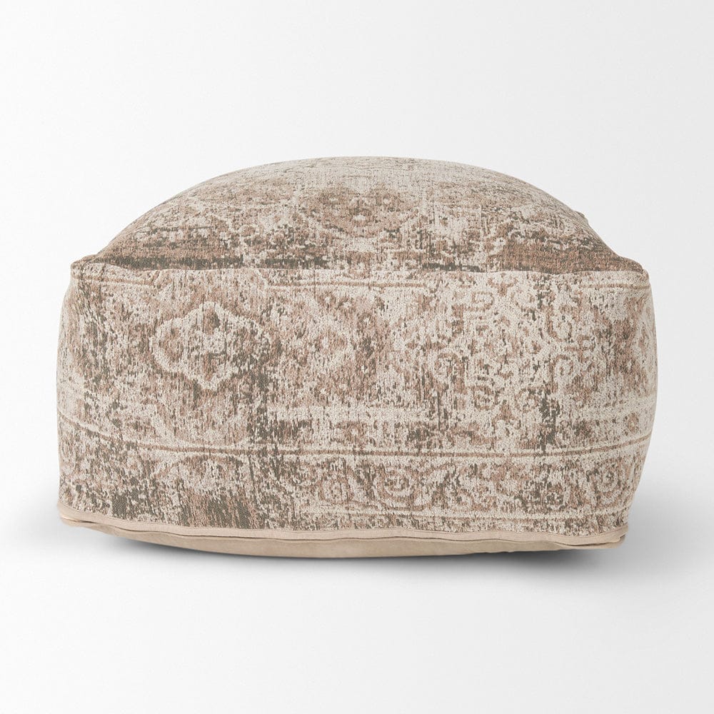 Mercana - Khloe Large Taupe Pouf - 70380_CLOSEOUT view 2