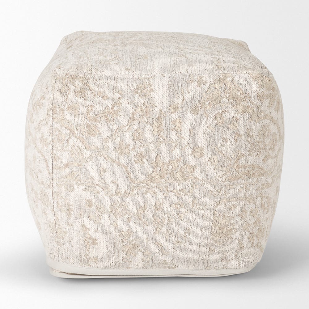 Mercana - Khloe Small Cream Pouf - 70376 view 3