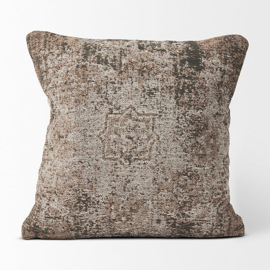 Mercana - Khloe Taupe Square Pillow Cover - 70343 view 2