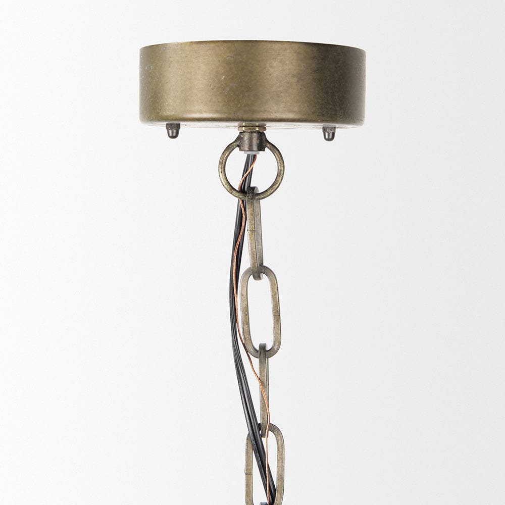 Mercana - Kiley Warm Wood Basket Lantern Pendant Light - 70044 view 3