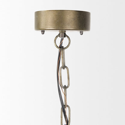Mercana - Kiley Warm Wood Basket Lantern Pendant Light - 70044 view 3