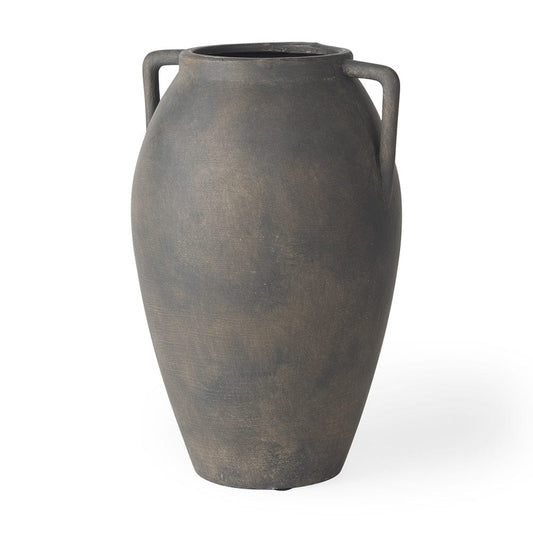 Mercana - Kilian Medium Brown-Gray Double Ear Vase - 70086 view 1