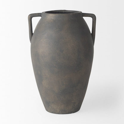 Mercana - Kilian Medium Brown-Gray Double Ear Vase - 70086 view 2