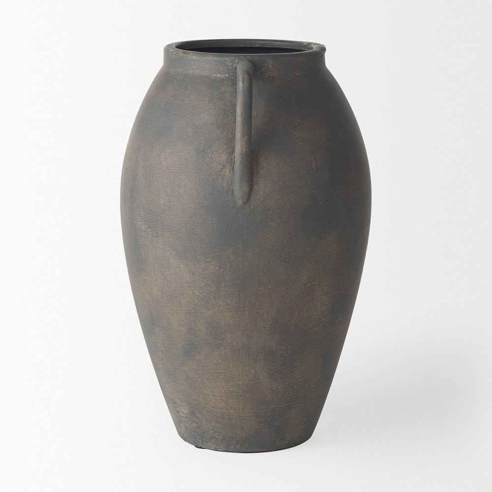 Mercana - Kilian Medium Brown-Gray Double Ear Vase - 70086 view 3
