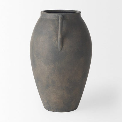 Mercana - Kilian Medium Brown-Gray Double Ear Vase - 70086 view 3