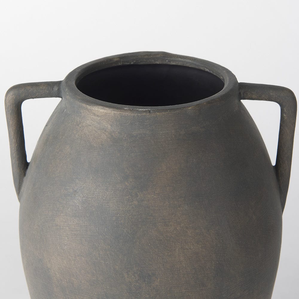 Mercana - Kilian Medium Brown-Gray Double Ear Vase - 70086 view 5