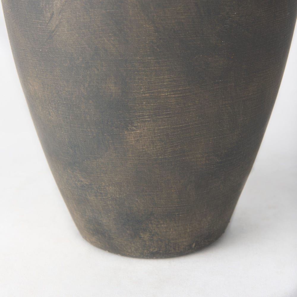 Mercana - Kilian Medium Brown-Gray Double Ear Vase - 70086 view 8