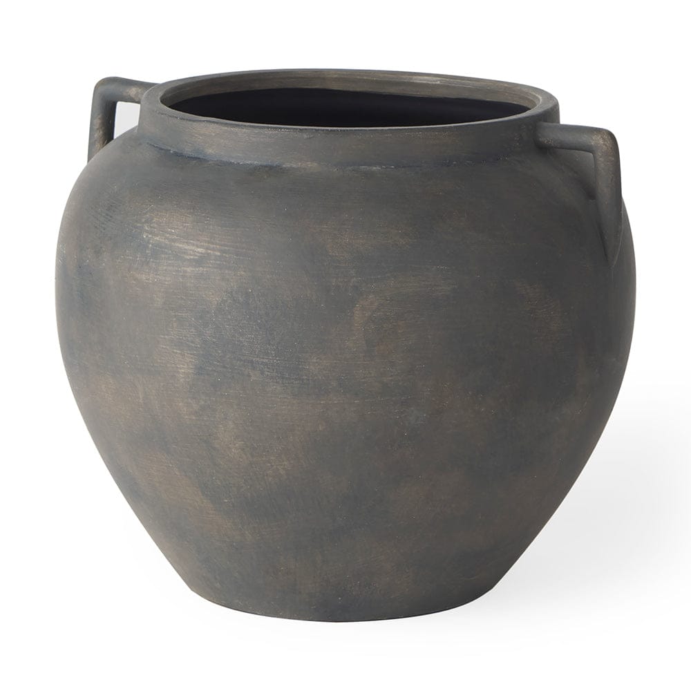 Mercana - Kilian Short Brown-Gray Double Ear Vase - 70087 view 1