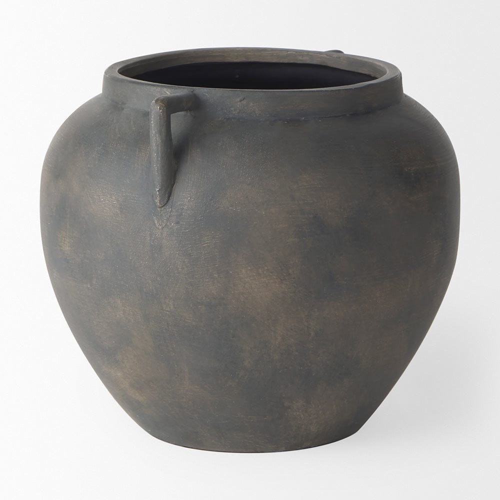 Mercana - Kilian Short Brown-Gray Double Ear Vase - 70087 view 4