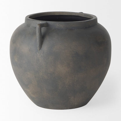 Mercana - Kilian Short Brown-Gray Double Ear Vase - 70087 view 4