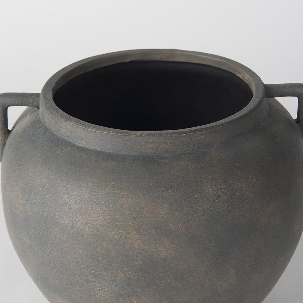 Mercana - Kilian Short Brown-Gray Double Ear Vase - 70087 view 5