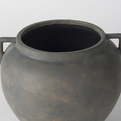 Mercana - Kilian Short Brown-Gray Double Ear Vase - 70087 view 5