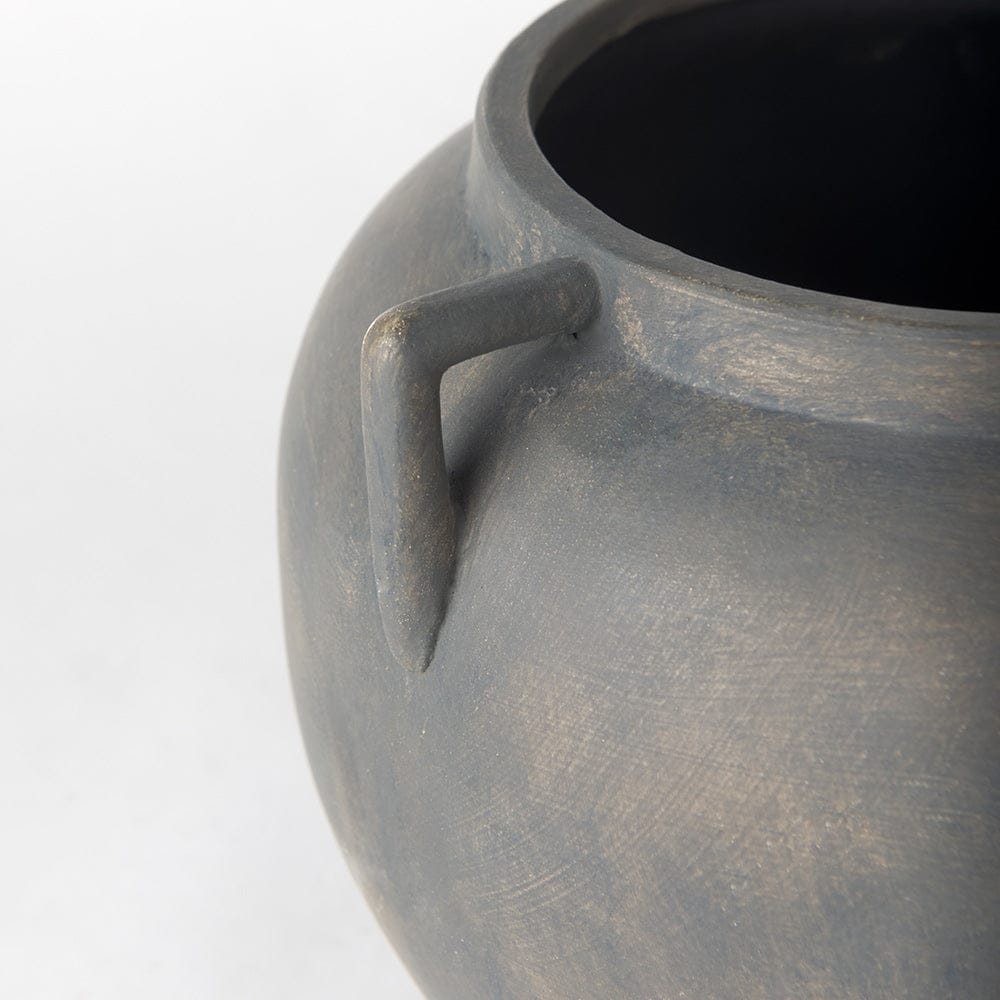 Mercana - Kilian Short Brown-Gray Double Ear Vase - 70087 view 7