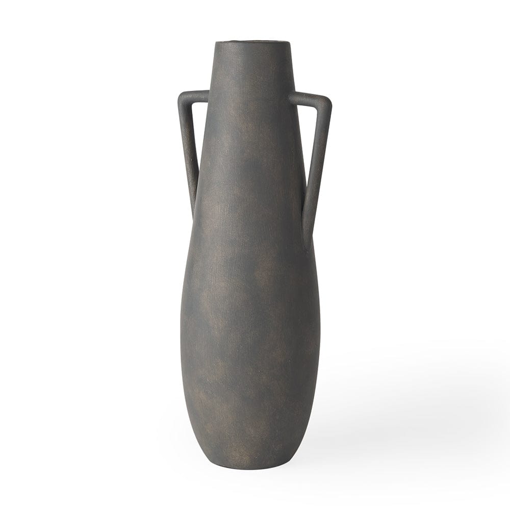 Mercana - Kilian Tall Matte Brown-Gray Double Ear Vase - 70085 view 1