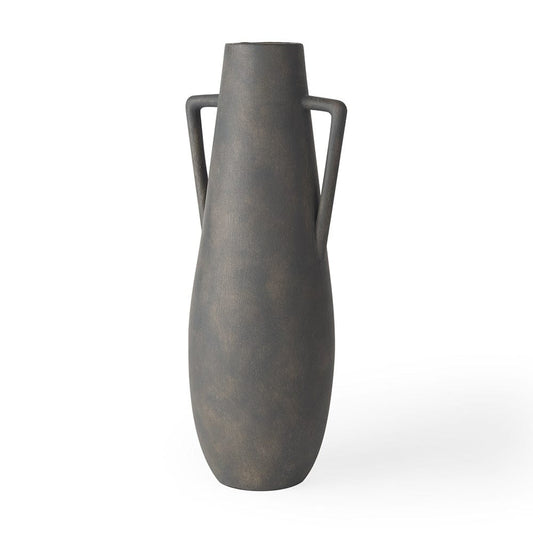 Mercana - Kilian Tall Matte Brown-Gray Double Ear Vase - 70085 view 1
