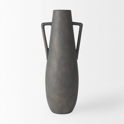Mercana - Kilian Tall Matte Brown-Gray Double Ear Vase - 70085 view 2