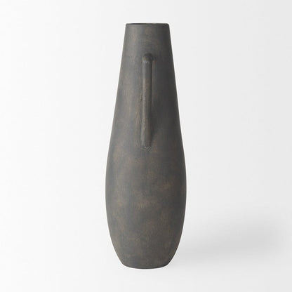 Mercana - Kilian Tall Matte Brown-Gray Double Ear Vase - 70085 view 3