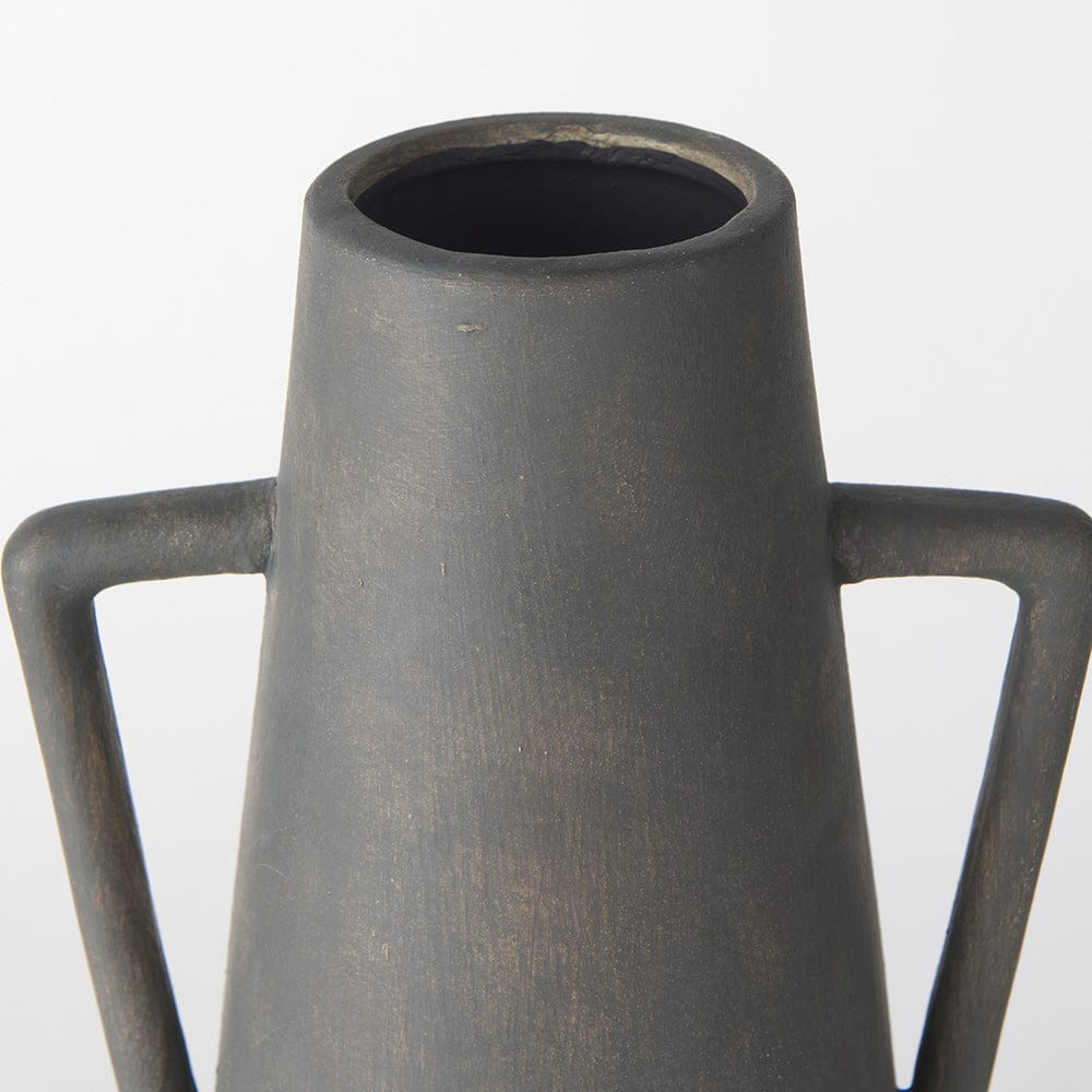 Mercana - Kilian Tall Matte Brown-Gray Double Ear Vase - 70085 view 5