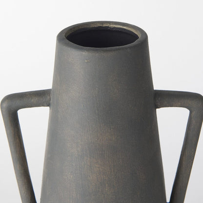 Mercana - Kilian Tall Matte Brown-Gray Double Ear Vase - 70085 view 5