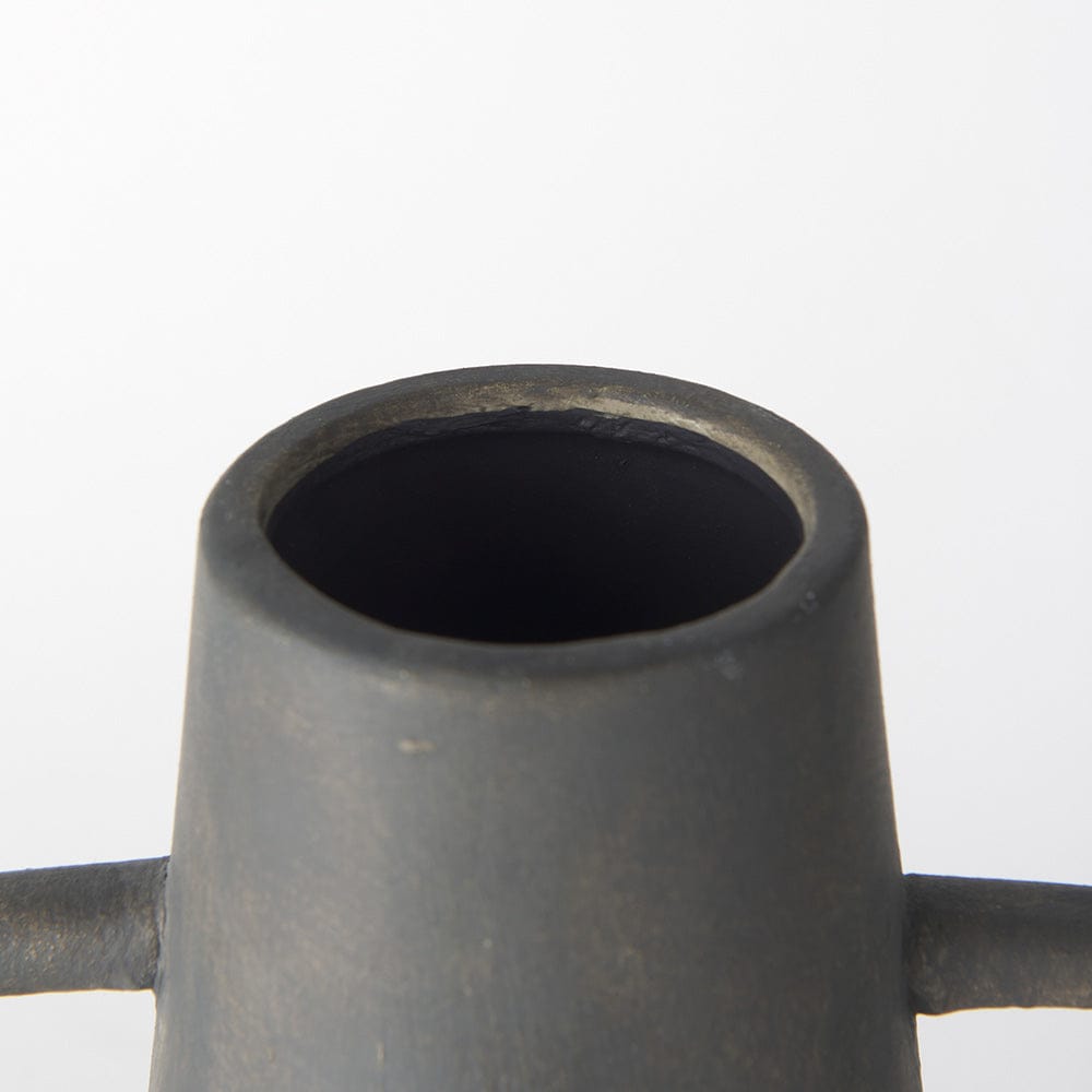 Mercana - Kilian Tall Matte Brown-Gray Double Ear Vase - 70085 view 6