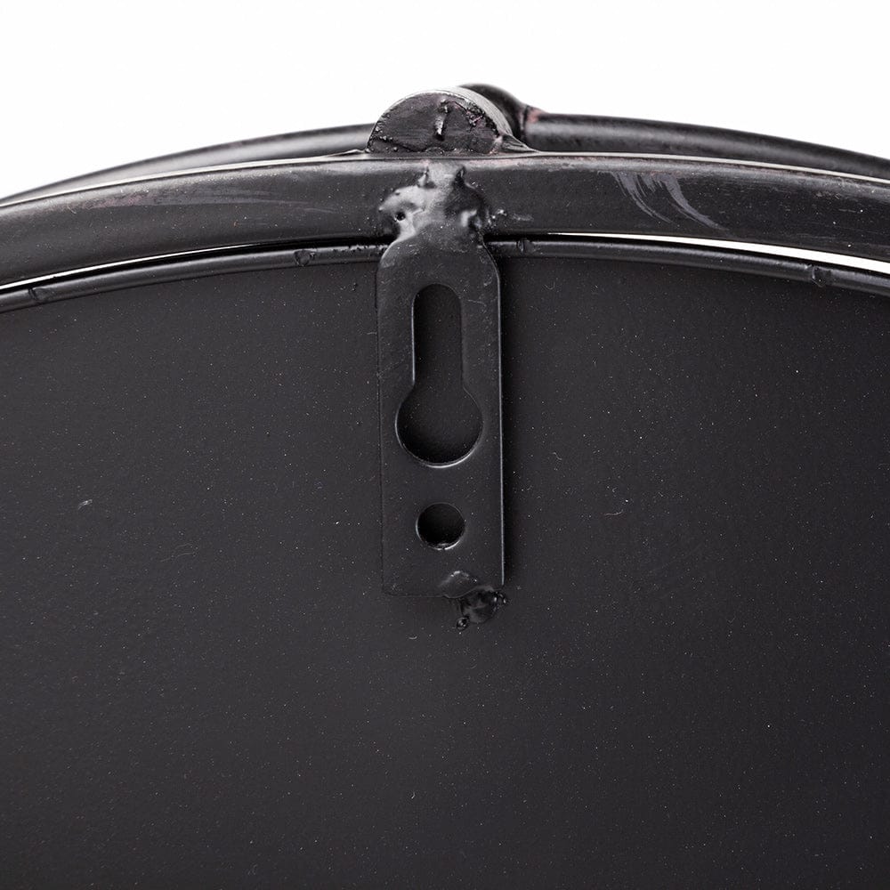 Mercana - Kimbel 24L x 24W Black Metal Mirrored Base Round Tray - 57237 view 9