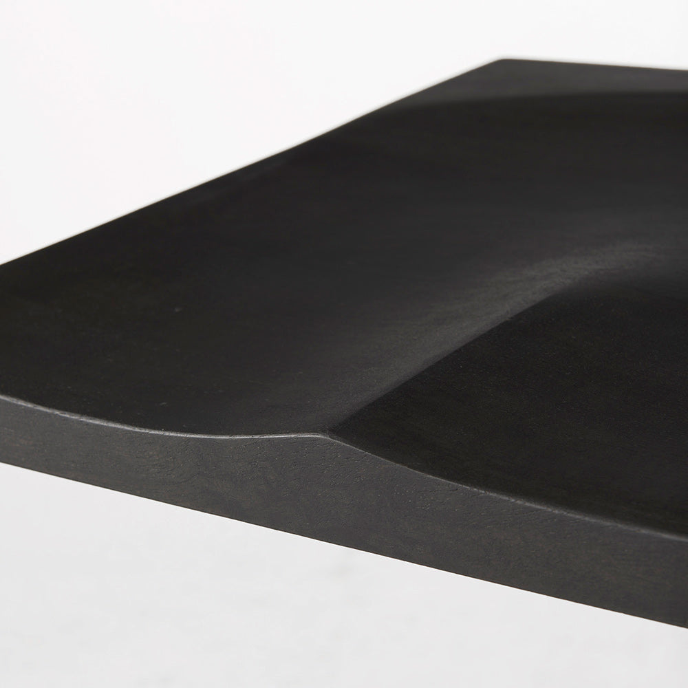 Mercana - Kiran 17L x 17W x 30H Black Wood W/ Black Metal Base C-Shape Bar Stool - 69172_CLOSEOUT view 7