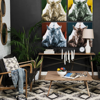 Mercana - Kirby 40 X 40 X 15 Brown Solid Wood Top & Legs w/Metal Bracing Coffee Table - 68221_CLOSEOUT view 4