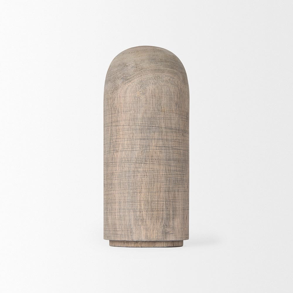 Mercana - Knox Medium Gray-Wash Wood Decorative Object - 70133_CLOSEOUT view 2