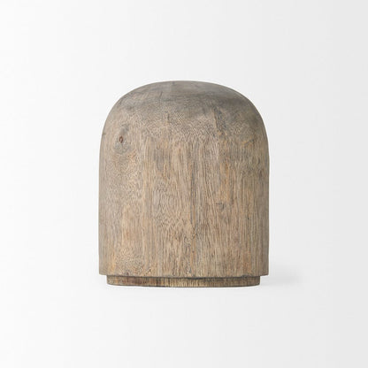 Mercana - Knox Short Gray-Wash Wood Decorative Object - 70134_CLOSEOUT view 2