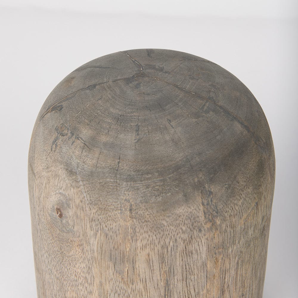 Mercana - Knox Short Gray-Wash Wood Decorative Object - 70134_CLOSEOUT view 3