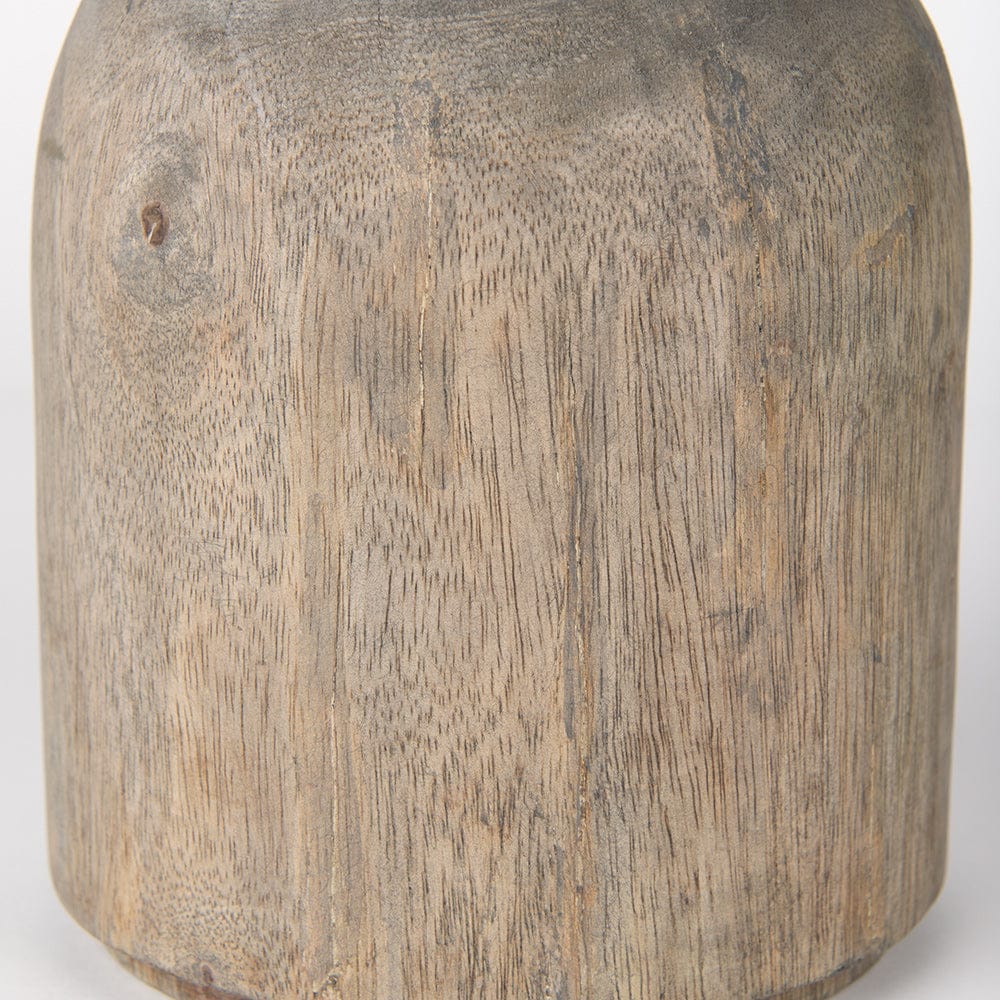 Mercana - Knox Short Gray-Wash Wood Decorative Object - 70134_CLOSEOUT view 4