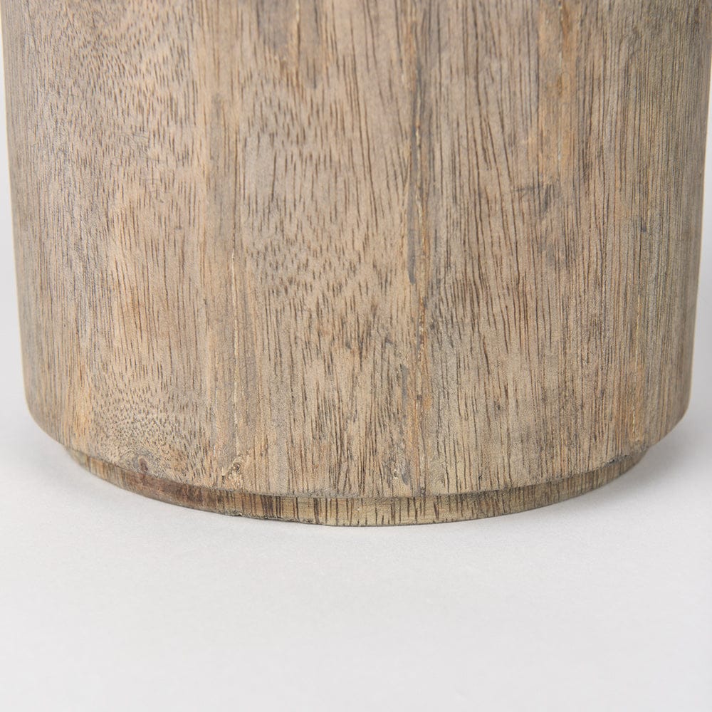 Mercana - Knox Short Gray-Wash Wood Decorative Object - 70134_CLOSEOUT view 5