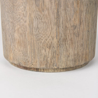 Mercana - Knox Short Gray-Wash Wood Decorative Object - 70134_CLOSEOUT view 5