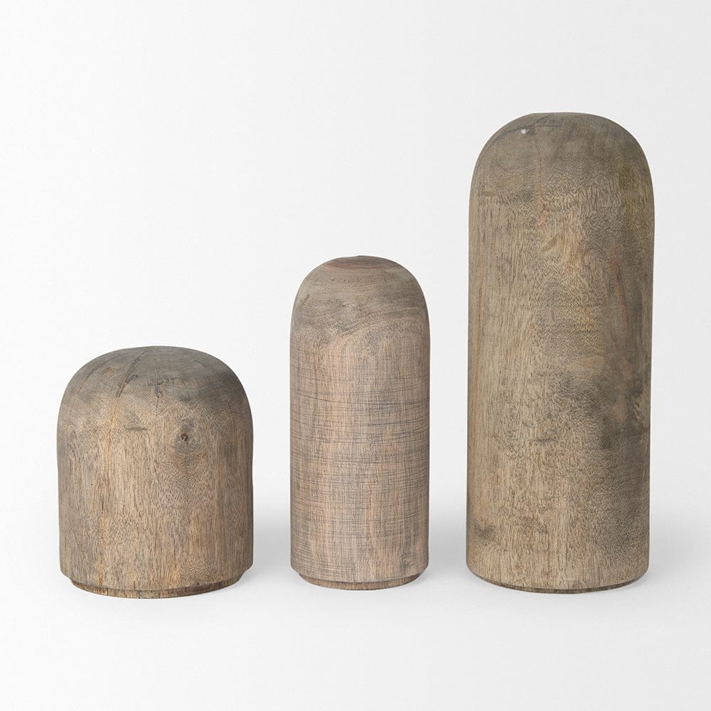 Mercana - Knox Short Gray-Wash Wood Decorative Object - 70134_CLOSEOUT view 7