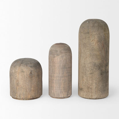 Mercana - Knox Short Gray-Wash Wood Decorative Object - 70134_CLOSEOUT view 7