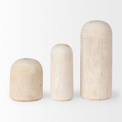 Mercana - Knox Short White-Wash Wood Decorative Object - 70131_CLOSEOUT view 4