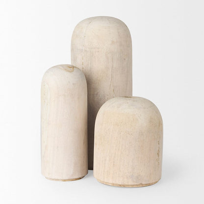 Mercana - Knox Short White-Wash Wood Decorative Object - 70131_CLOSEOUT view 5