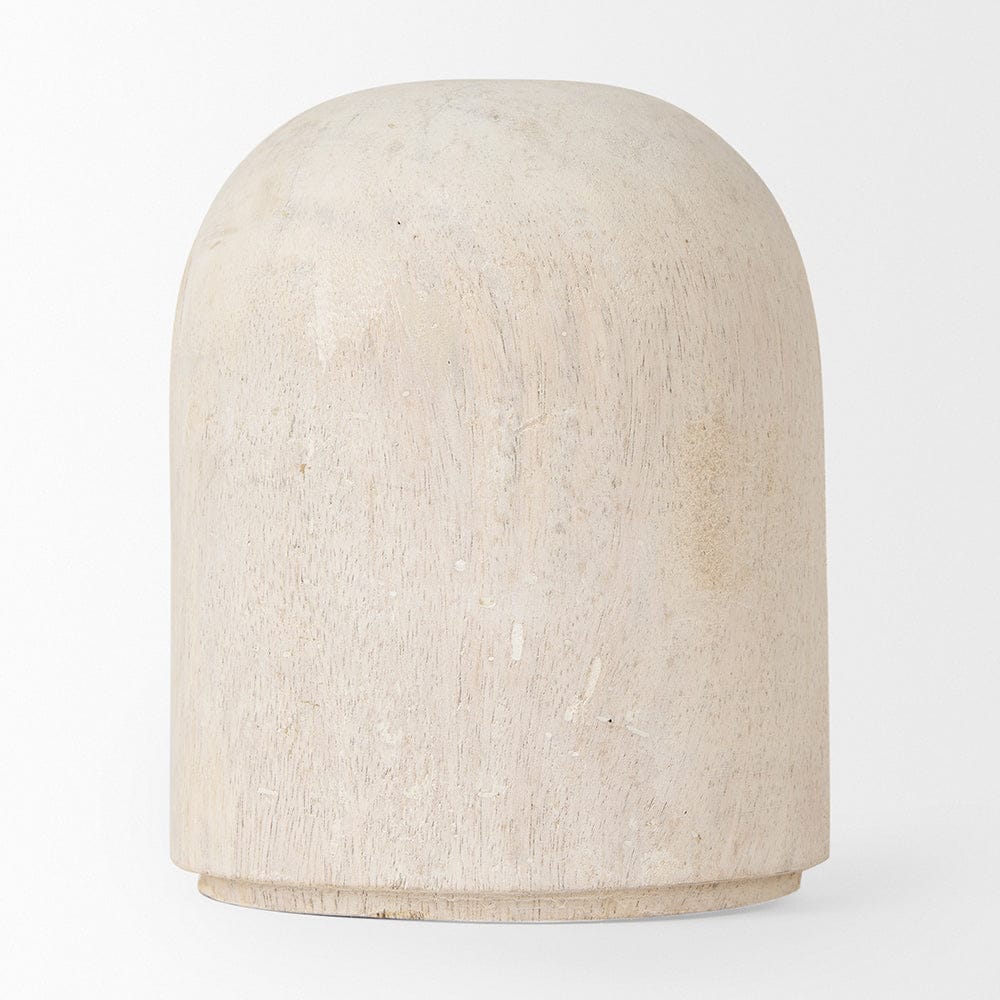 Mercana - Knox Short White-Wash Wood Decorative Object - 70131_CLOSEOUT view 6